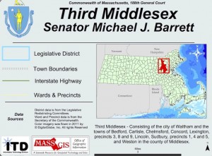 3rd Middlesex MA map